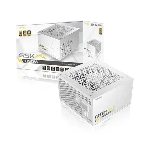 Antec GSK 850W White ATX 3.1 & PCIE 5.1 80+ Gold Full Modular Power Supply