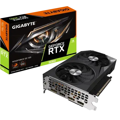 GIGABYTE GeForce RTX 3060 WINDFORCE OC 12GB GDDR6 Graphics Card